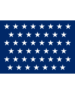 Flag: US Naval Jack 45 stars |  landscape flag | 1.35m² | 14.5sqft | 90x150cm | 3x5ft 