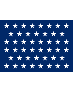 Flag: US Naval Jack 46 stars |  landscape flag | 1.35m² | 14.5sqft | 90x150cm | 3x5ft 