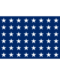 Flag: US Naval Jack 48 stars |  landscape flag | 1.35m² | 14.5sqft | 90x150cm | 3x5ft 