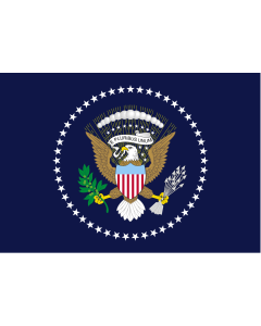 Flag: President of the United States  1959–1960 | President of the United States used from July 4, 1959 to July 4, 1960, which had 49 stars in the circle |  landscape flag | 1.35m² | 14.5sqft | 90x150cm | 3x5ft 