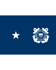 Flag: USCG Rear Admiral Flag  Lower Half | U |  landscape flag | 1.35m² | 14.5sqft | 90x150cm | 3x5ft 