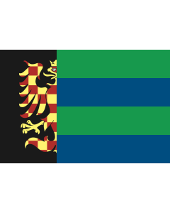 Flag: Vítkovice  district of Ostrava |  landscape flag | 1.35m² | 14.5sqft | 90x150cm | 3x5ft 