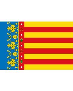 Flag: Valencian Community, 3 2 ratio |  landscape flag | 1.35m² | 14.5sqft | 90x150cm | 3x5ft 