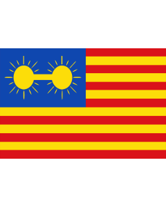 Flag: Panama  Bunau-Varilla proposal | Prototipo de bandera panameña sugerido por Philippe Bunau-Varilla |  landscape flag | 1.35m² | 14.5sqft | 90x150cm | 3x5ft 