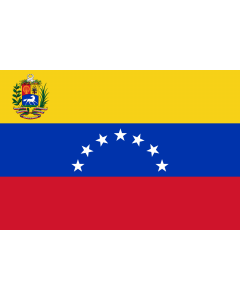 Flag: State Flag of Venezuela 1930-2006, New flag was introduced 13 March 2006 |  landscape flag | 1.35m² | 14.5sqft | 90x150cm | 3x5ft 