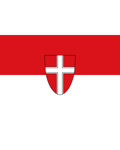 Flag: State service flag of the state of Vienna |  landscape flag | 1.35m² | 14.5sqft | 90x150cm | 3x5ft 