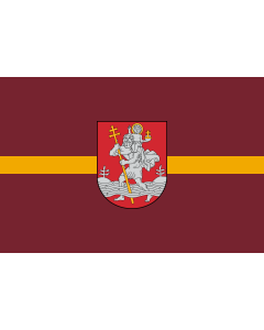 Flag: Vilnius | Vilnius. Redraw |  landscape flag | 1.35m² | 14.5sqft | 90x150cm | 3x5ft 