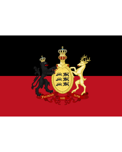 Flag: TWürttemberg in Empire Total War |  landscape flag | 0.06m² | 0.65sqft | 20x30cm | 8x12in 