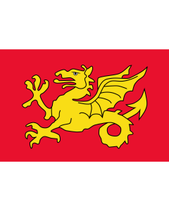 Flag: 1970s design for a  Flag of Wessex |  landscape flag | 1.35m² | 14.5sqft | 90x150cm | 3x5ft 