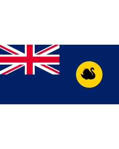 Flag: Western Australia  1870–1953 |  landscape flag | 1.35m² | 14.5sqft | 80x160cm | 30x60inch 