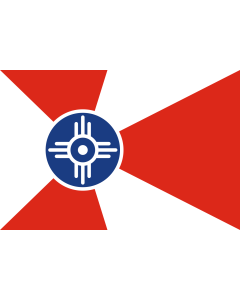 Flag: Wichita, Kansas |  landscape flag | 1.35m² | 14.5sqft | 90x150cm | 3x5ft 
