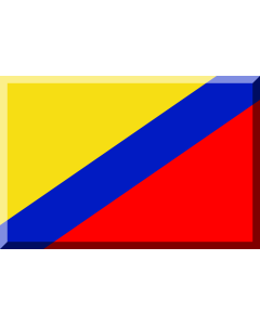 Flag: Yellow, blue and red |  landscape flag | 1.35m² | 14.5sqft | 90x150cm | 3x5ft 