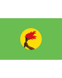 Flag: Zaire | Zaïre  1971-1997 | Dalapo ya Zaire  1971-1997 | Bɛndɛ́lɛ ya Zaire  1971-1997 | Steag al Zairului  1971-1997 | Zaire  1971-1997 |  landscape flag | 1.35m² | 14.5sqft | 90x150cm | 3x5ft 