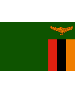 Flag: Zambia  1964–1996 | Zambia before 1996 |  landscape flag | 1.35m² | 14.5sqft | 90x150cm | 3x5ft 