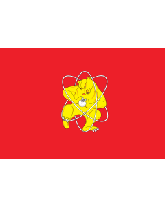 Flag: Zheleznogorsk  Krasnoyarsk krai |  landscape flag | 1.35m² | 14.5sqft | 90x150cm | 3x5ft 