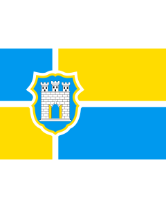 Flag: City of Zhytomyr, Ukraine |  landscape flag | 1.35m² | 14.5sqft | 90x150cm | 3x5ft 