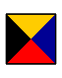 Flag: Zulu |  1.35m² | 14.5sqft | 120x120cm | 45x45inch 