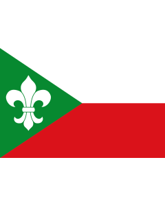 Flag: Zundert vlag | Of Zundert  Netherlands |  landscape flag | 1.35m² | 14.5sqft | 90x150cm | 3x5ft 