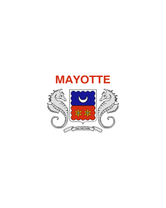 Banner-Flagge:  Mayotte  |  Hochformat Fahne | 3.5m² | 300x120cm 