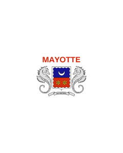 Vertical Hanging Swivel Crossbar Banner Flag: Mayotte |  portrait flag | 6m² | 64sqft | 400x150cm | 13x5ft 