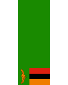 Vertical Hanging Swivel Crossbar Banner Flag: Zambia |  portrait flag | 6m² | 64sqft | 400x150cm | 13x5ft 