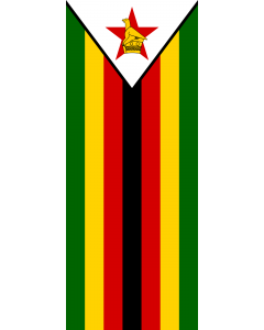 Bandiera: Vertical striscione banner Zimbabwe |  bandiera ritratto | 3.5m² | 300x120cm 