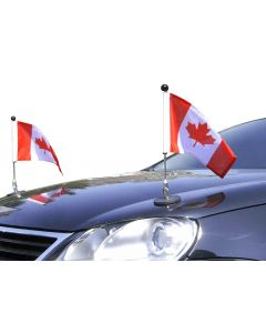  Pair  Magnetic Car Flag Pole Diplomat-1 Canada