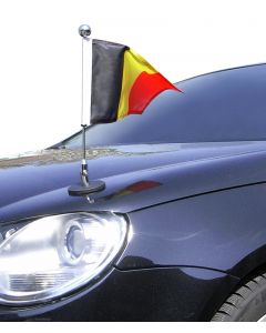  magnetisch haftender Autofahnen-Ständer Diplomat-1-Chrome Belgien