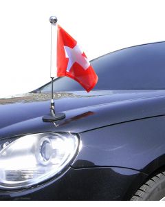  Magnetic Car Flag Pole Diplomat-1-Chrome Switzerland