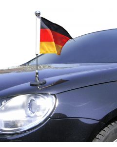  magnetisch haftender Autofahnen-Ständer Diplomat-1-Chrome Deutschland