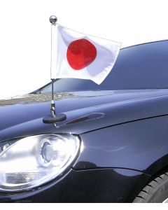  magnetisch haftender Autofahnen-Ständer Diplomat-1-Chrome Japan