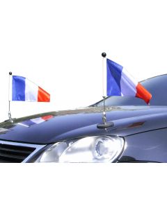  Couple  Porte-drapeau de voiture Diplomat-1 France à adhésion magnétique 