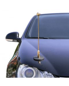  Magnetic Car Flag Pole Diplomat-1.30-Gold 