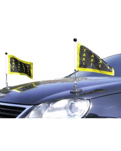  Pair  Magnetic Car Flag Pole Diplomat-1 with customized printed flag