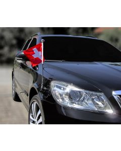  Porte-drapeau de voiture Diplomat-Bayonet-Chrome Suisse